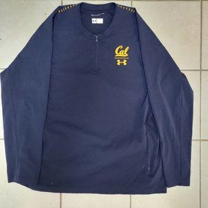 Cal Bears Football - Under Armour Navy Quarter 1/4 Zip Warmup Jacket Men's XXL